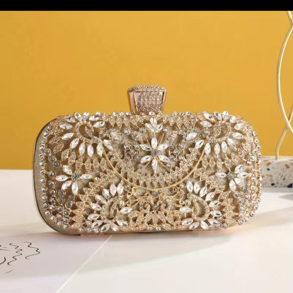 Golden clutch bag